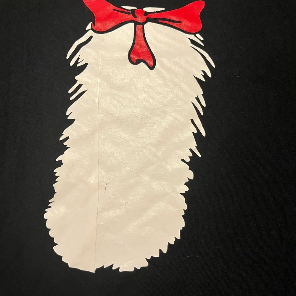 Gildan Kids Cat in the Hat Bow Tie Graphic T-Shirt Black Small S Youth Dr Seuss - Picture 3 of 4